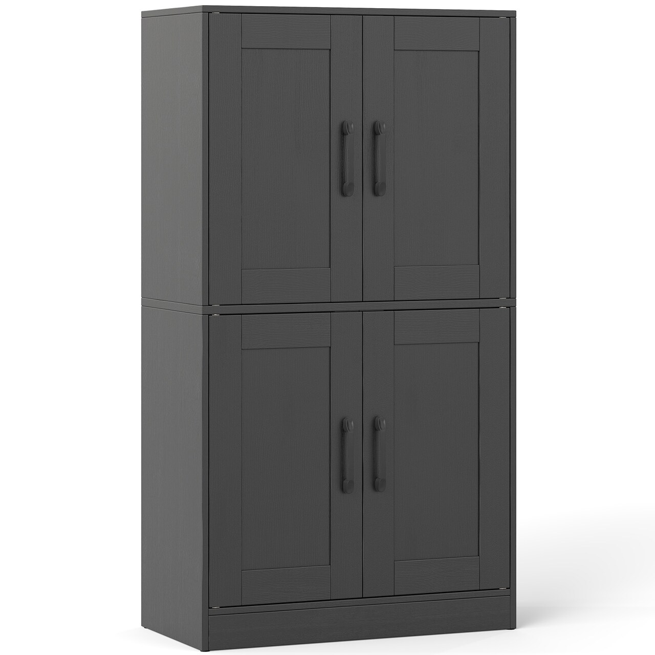 Bathroom Cabinet with Adjustable Shelves and Metal Handles 2-Door Storage Organizer for Bathroom